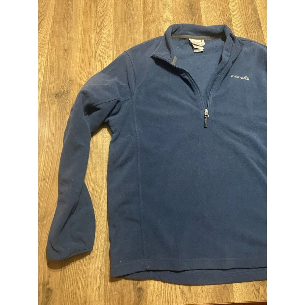 Avalanche‎ Sweater, Men's Size Large, Blue, Pullover, 1/4 Zip Up, Fleece
